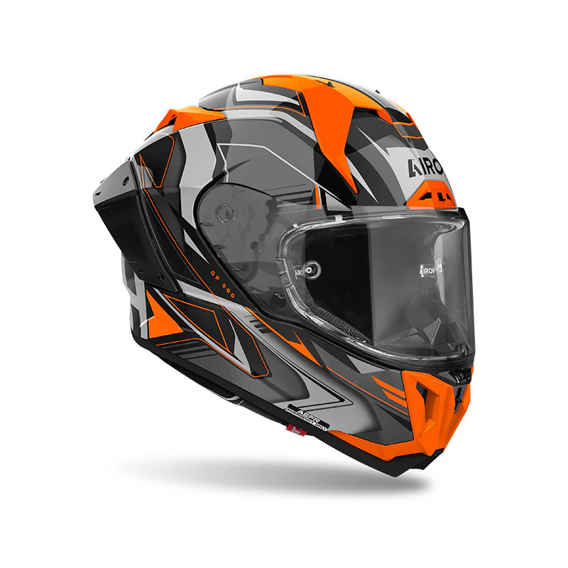 Airoh GP 800 Must Helm Grey Orange Glossy - Image 2
