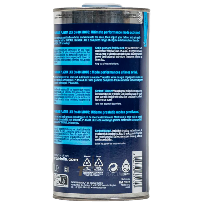 Bardahl 5W40 Plasma LXR - 1 Liter Premium Öl - Image 4