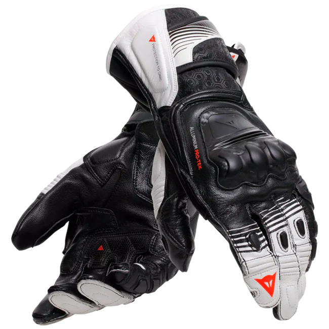 Dainese Fiero Racing Motorrad Lederhandschuhe | Herren | Schwarz/Weiß | 2018100025N3200 - Image 2