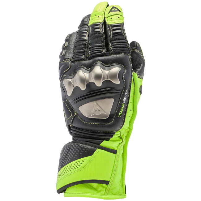 Dainese Full Metal 7 Racing Motorrad Lederhandschuhe | Herren | Neon Gelb/Schwarz