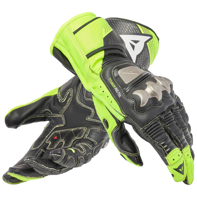 Dainese Full Metal 7 Racing Motorrad Lederhandschuhe | Herren | Neon Gelb/Schwarz - Image 2
