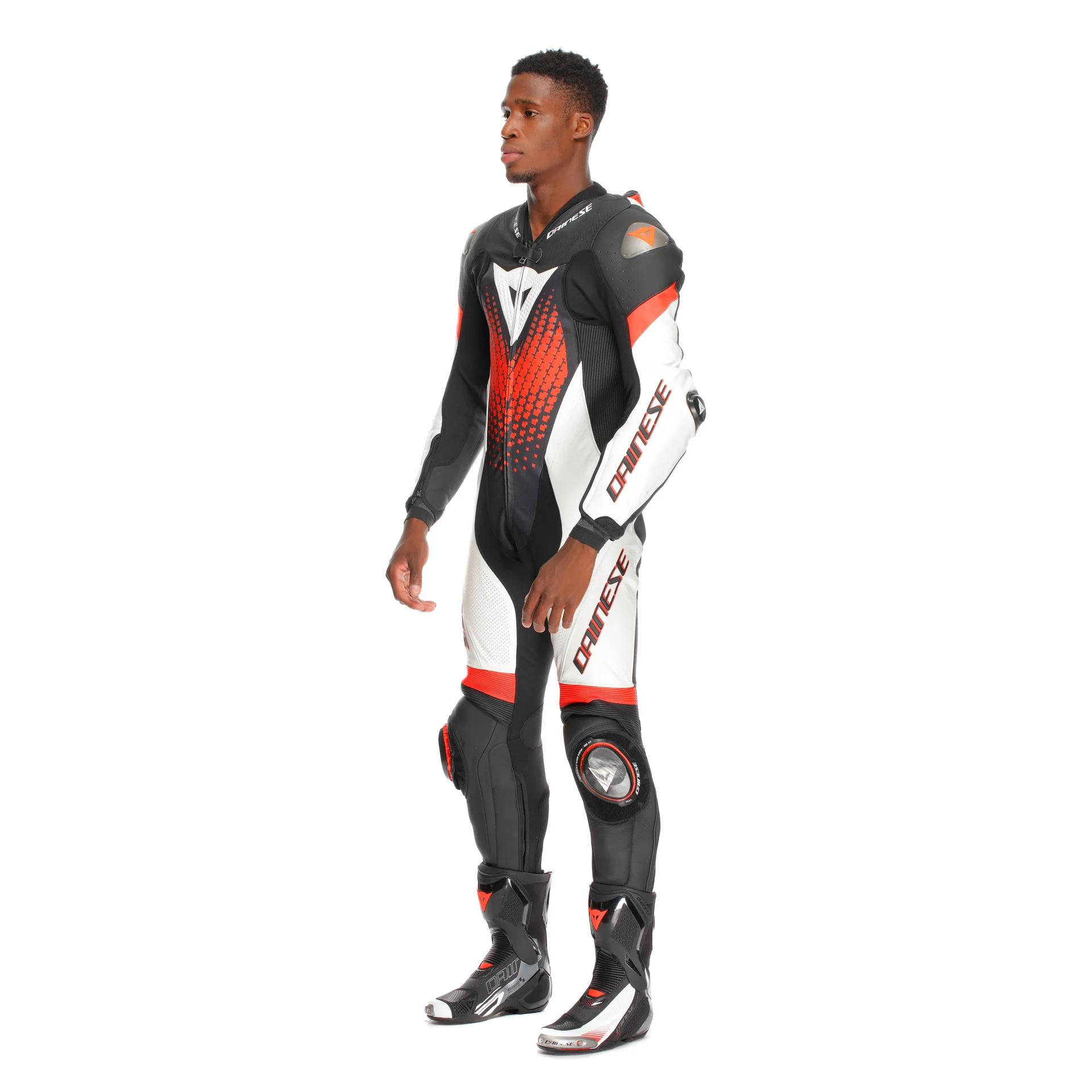 Dainese Laguna Seca 6 Einteiler Lederkombi – Perforierter Rennanzug | Herren | Weiß/Rot - Image 2