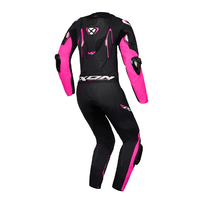 IXON Vortex 3 Lady Einteiler Lederkombi – Perforierter Rennanzug | Frauen | Pink/Schwarz - Image 2
