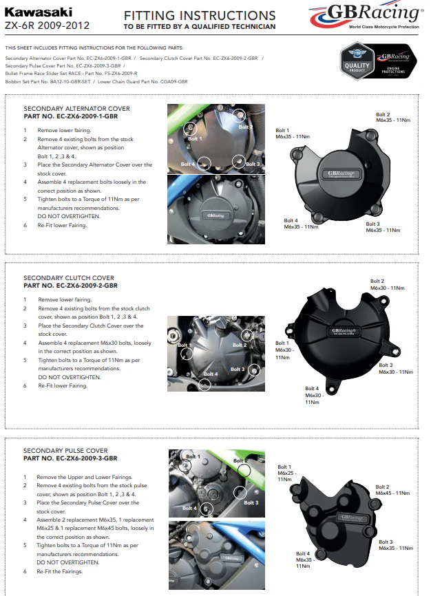 Kupplung Protektor Schutzabdeckung GBRacing Kawasaki ZX-6R/636/RR (09-26) - Image 4