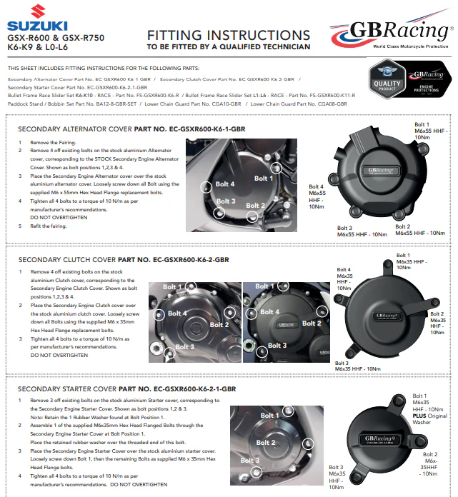 Lichtmaschinen Protektor Schutzabdeckung GBRacing Suzuki GSX-R 600/750 (06-16) - Image 2