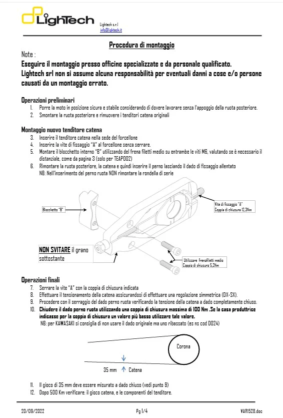 Kettenspanner LighTech Honda CBR 1000 RR SC59 (08-16) TEHO002 - Image 3