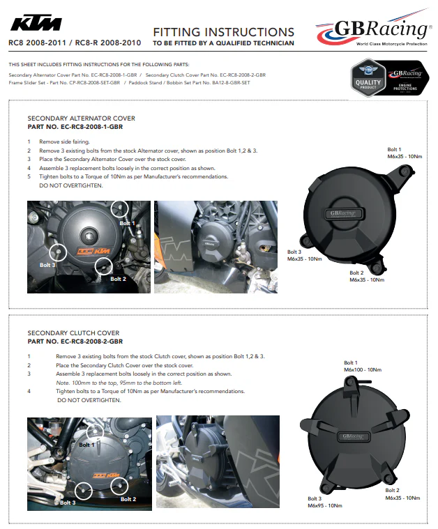 Lichtmaschinen Protektor Schutzabdeckung GBRacing KTM RC8/R 1190 (08-11) - Image 3
