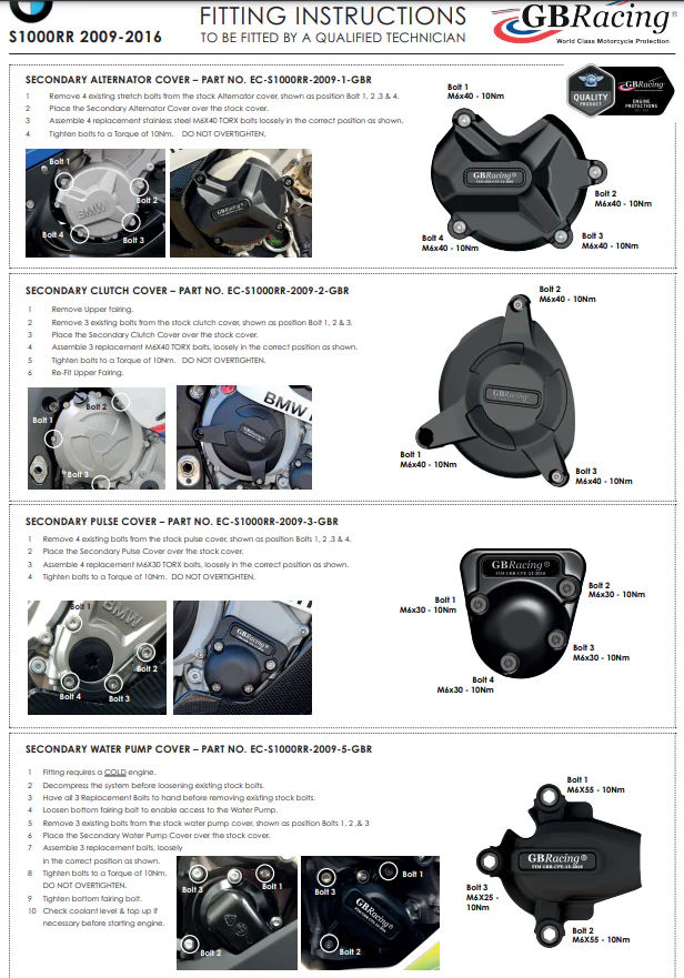 Lichtmaschinen Protektor Schutzabdeckung GBRacing BMW S1000RR (09-18) - Image 4