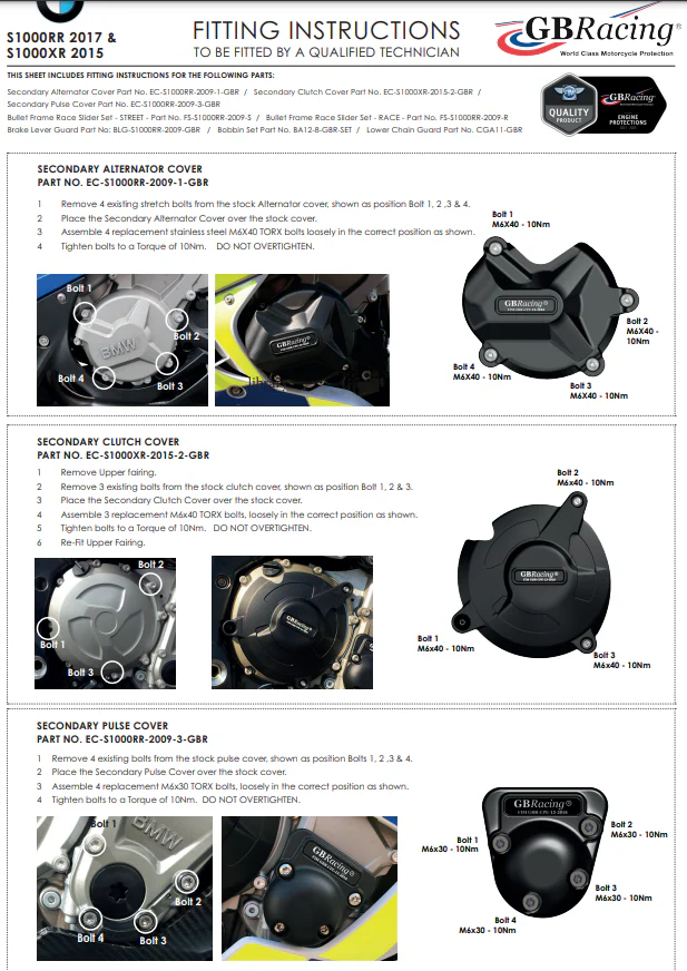 Lichtmaschinen Protektor Schutzabdeckung GBRacing BMW S1000RR (09-18) - Image 5