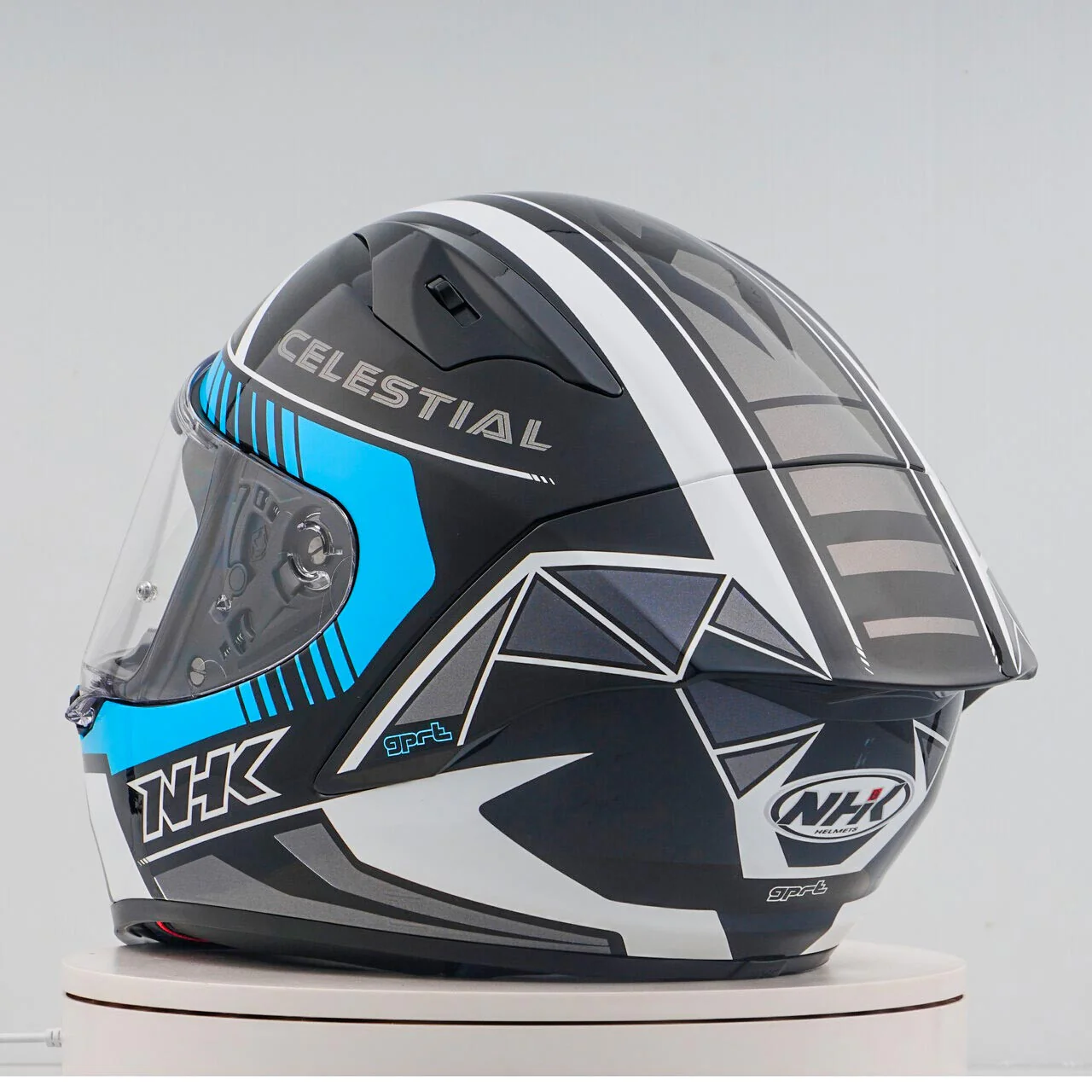 NHK GP-R Tech Race Helm Magi Black/Blue (Glitter Blue) - Image 10