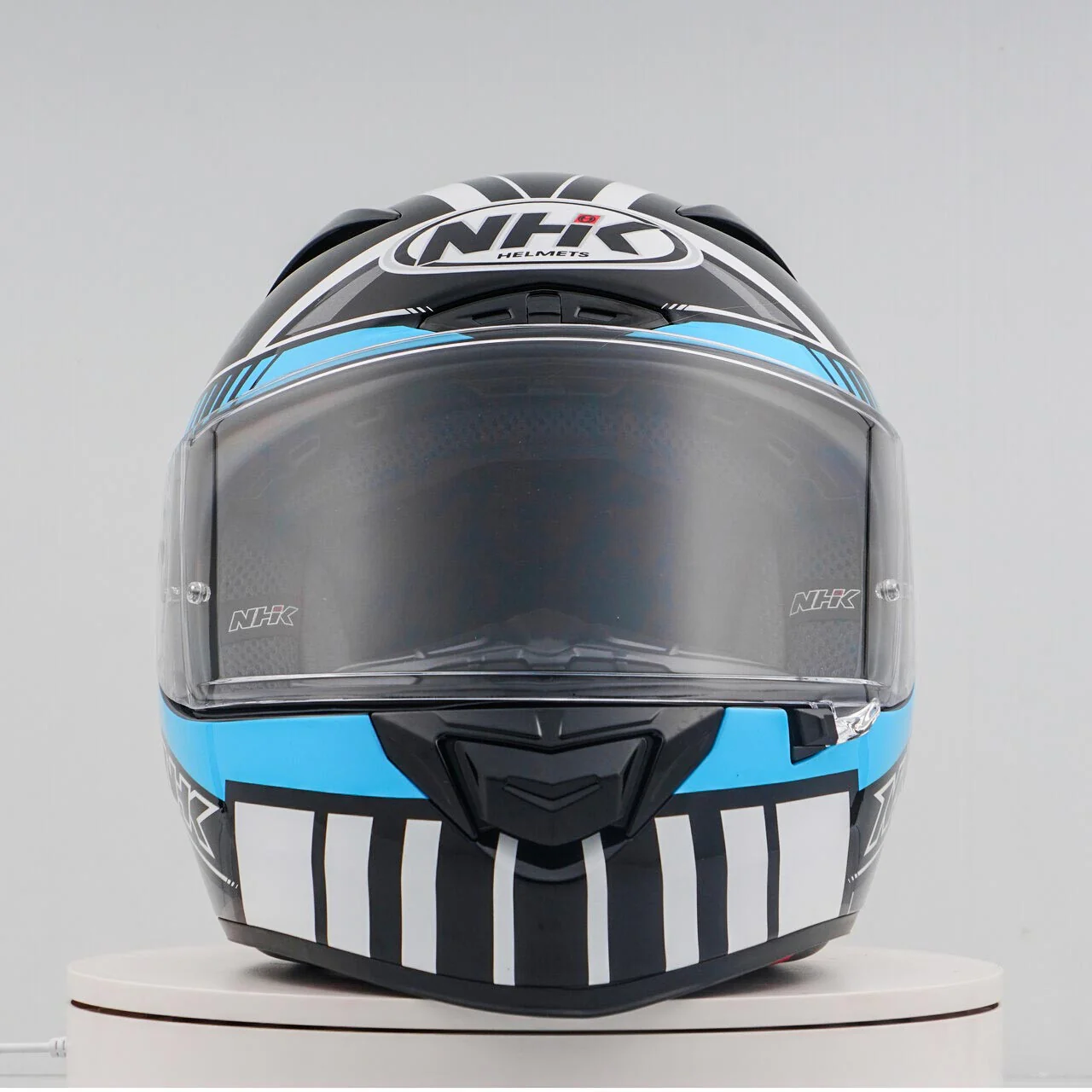 NHK GP-R Tech Race Helm Magi Black/Blue (Glitter Blue) - Image 2