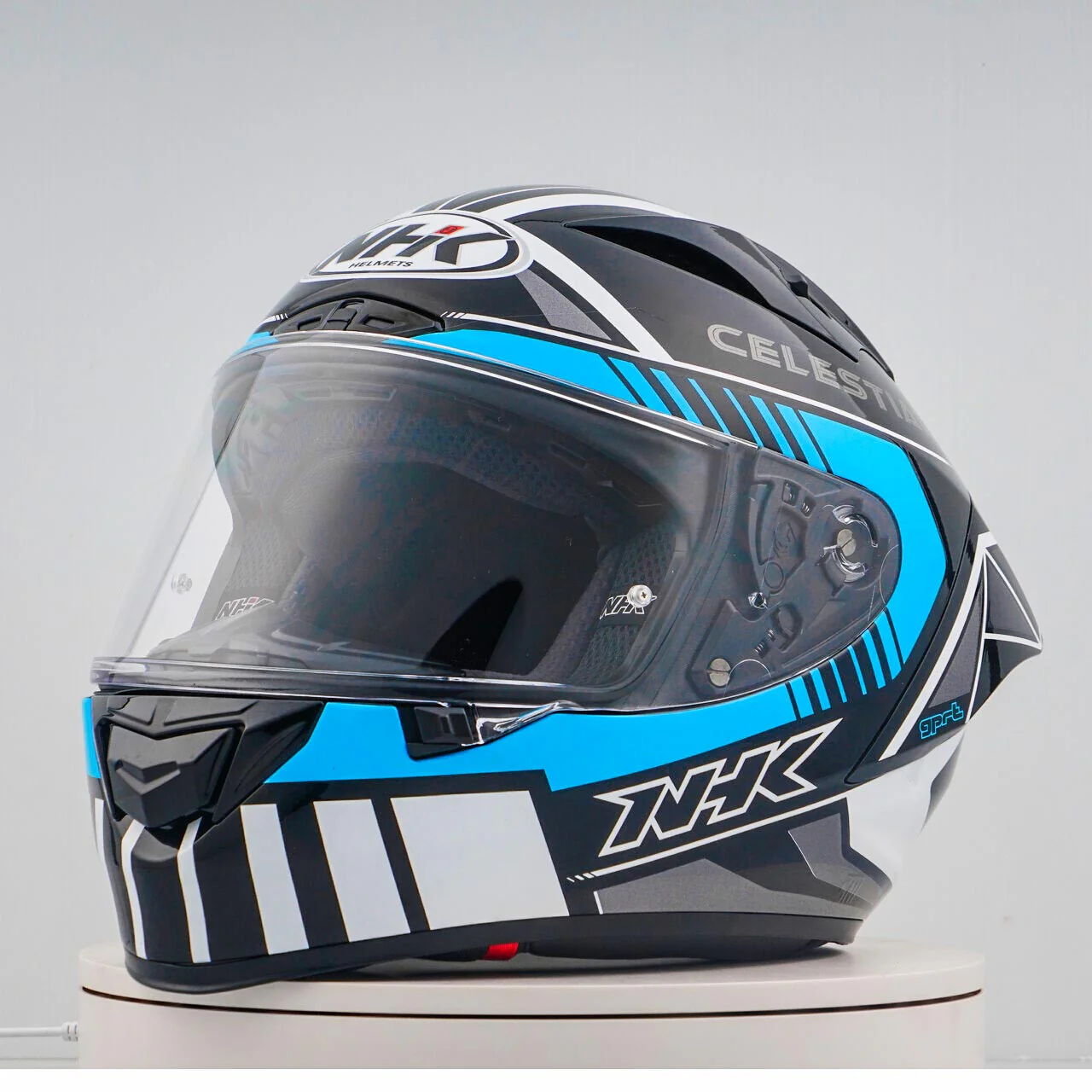 NHK GP-R Tech Race Helm Magi Black/Blue (Glitter Blue) - Image 5