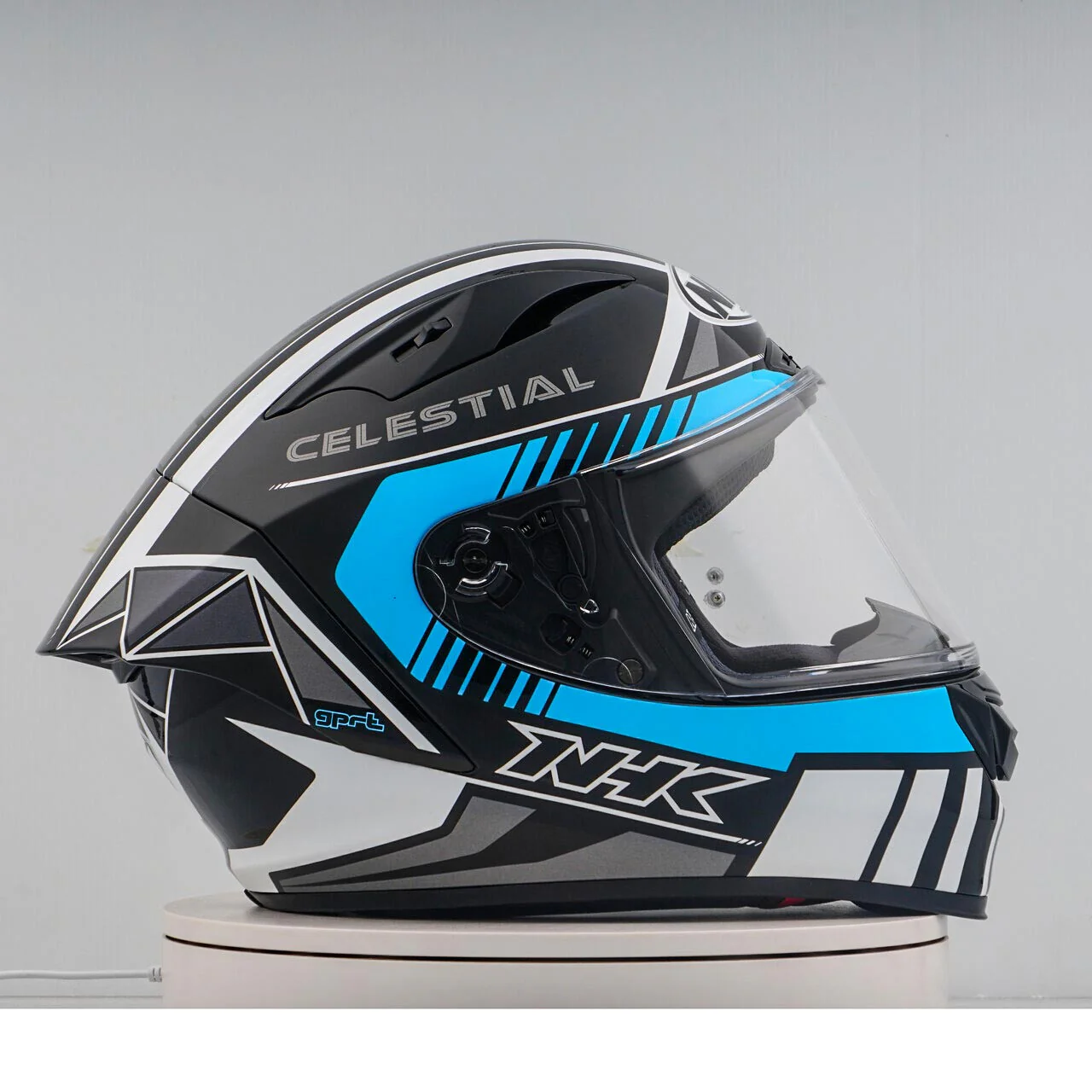 NHK GP-R Tech Race Helm Magi Black/Blue (Glitter Blue) - Image 7