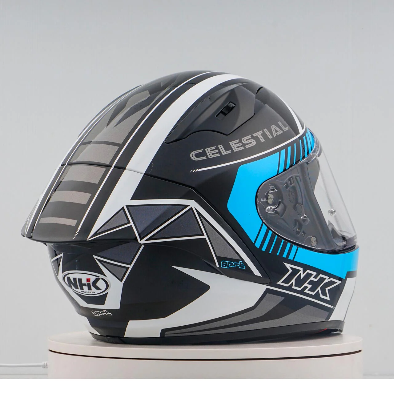 NHK GP-R Tech Race Helm Magi Black/Blue (Glitter Blue) - Image 8