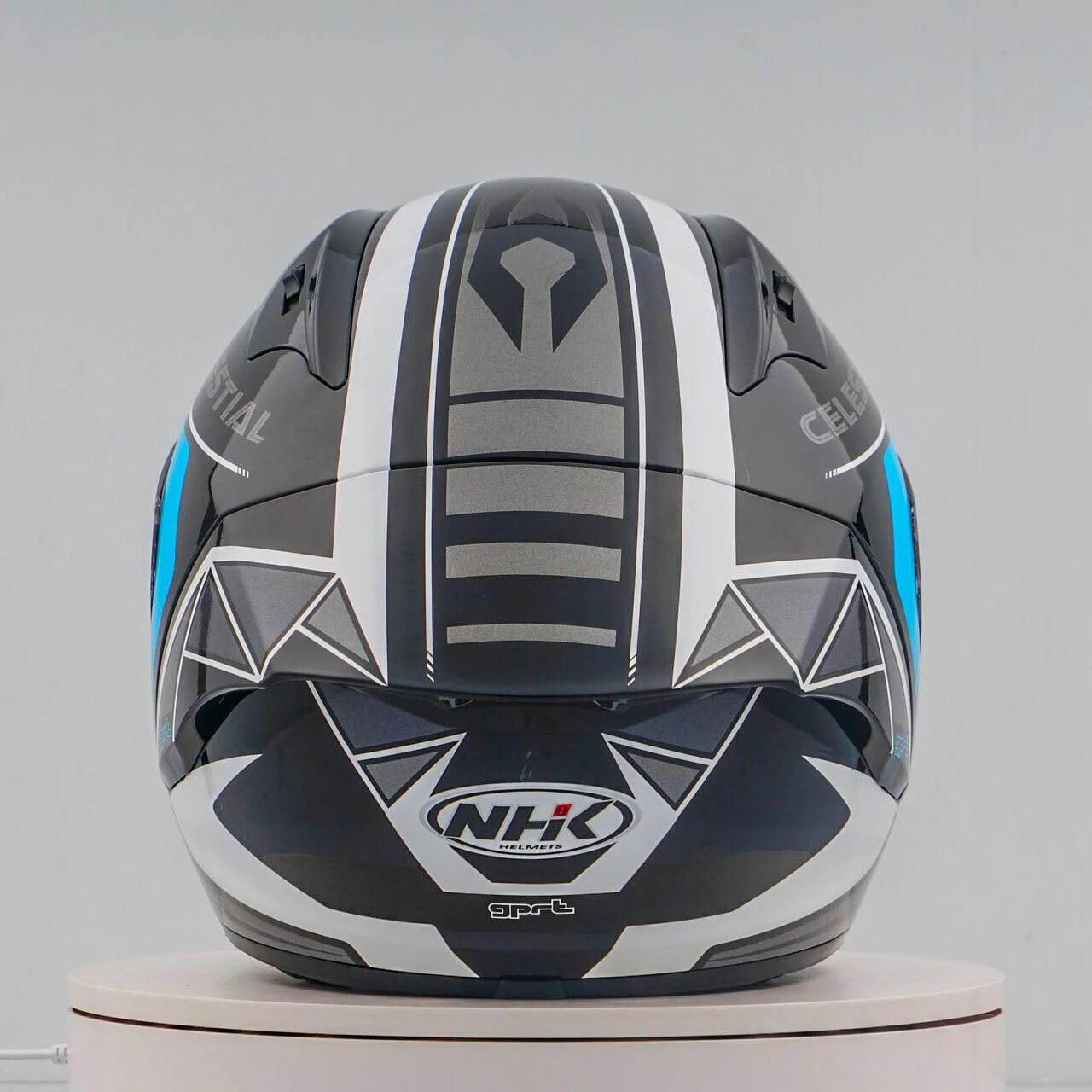 NHK GP-R Tech Race Helm Magi Black/Blue (Glitter Blue) - Image 9