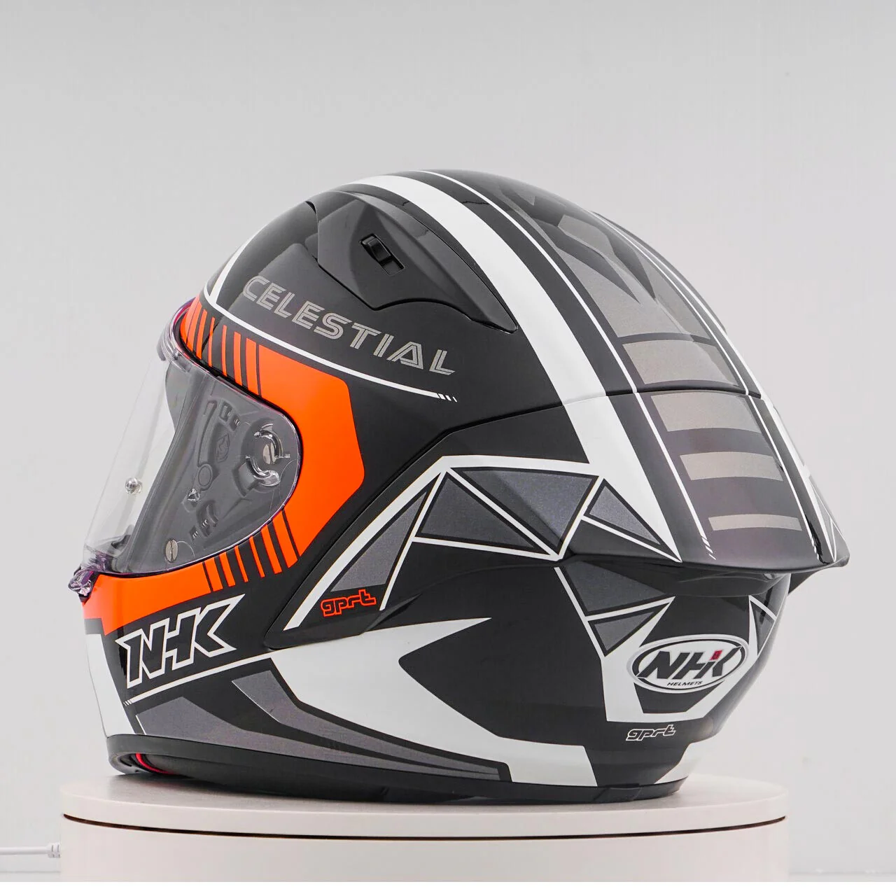 NHK GP-R Tech Race Helm Magi Black/Orange - Image 10