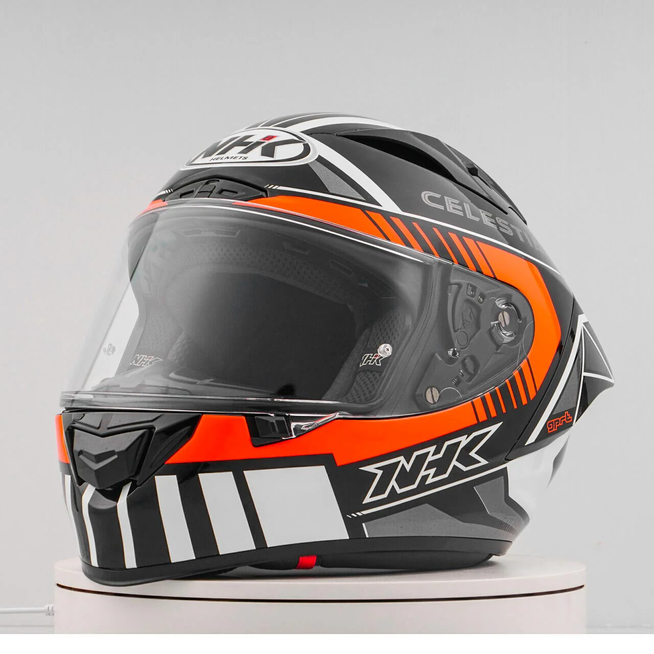 NHK GP-R Tech Race Helm Magi Black/Orange - Image 5