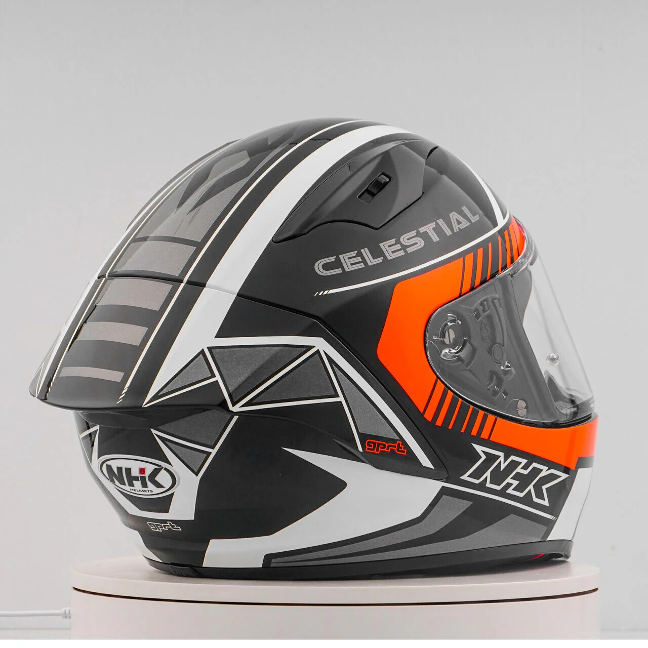 NHK GP-R Tech Race Helm Magi Black/Orange - Image 8