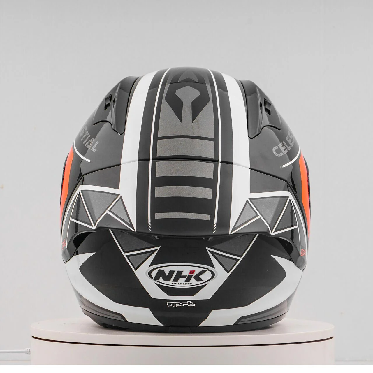 NHK GP-R Tech Race Helm Magi Black/Orange - Image 9