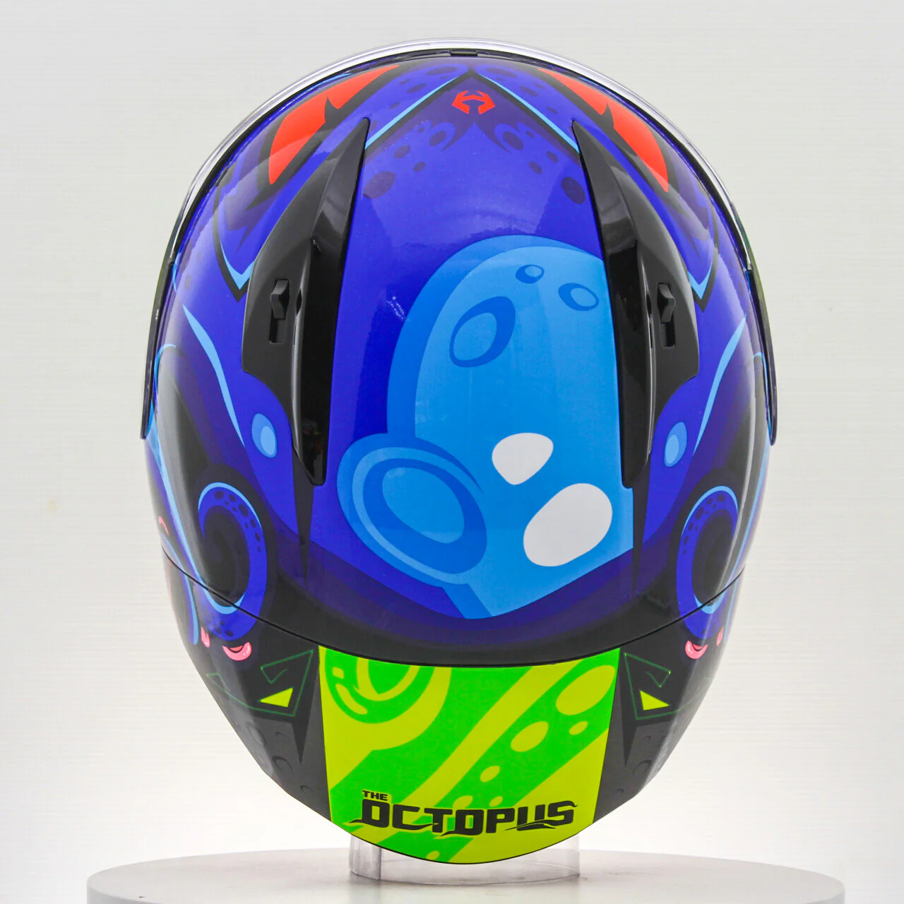 NHK GP-R Tech Race Helm Octopus Black/Blue - Image 8
