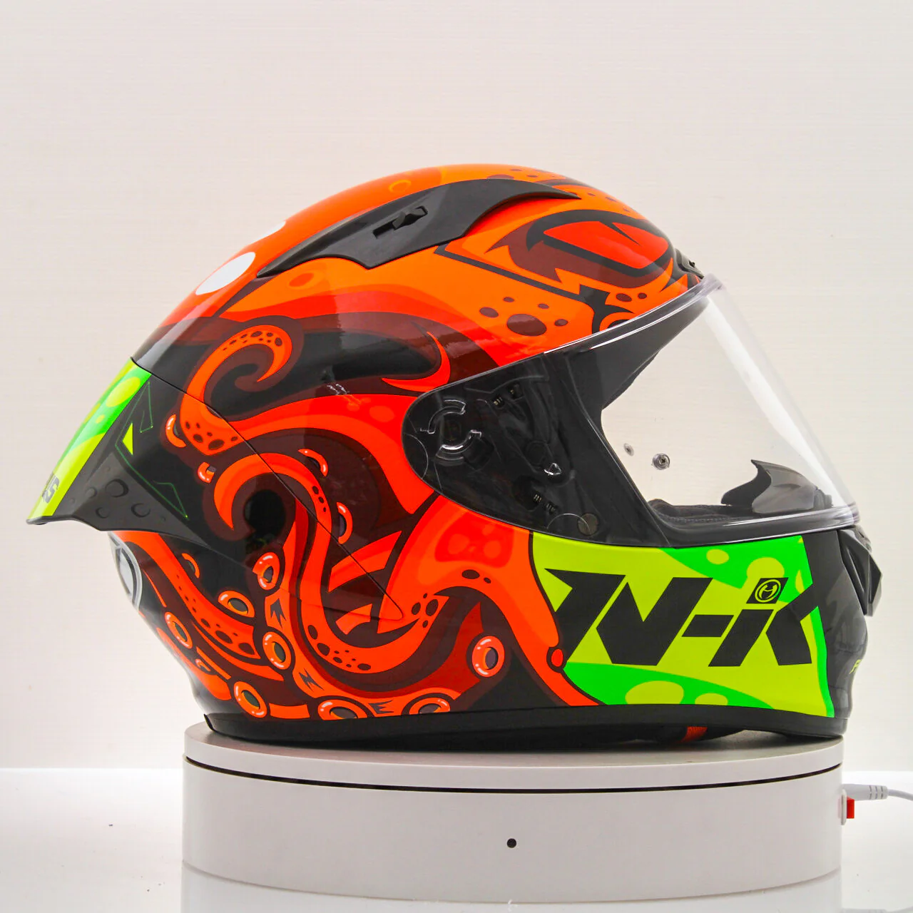 NHK GP-R Tech Race Helm Octopus Black/Orange - Image 4