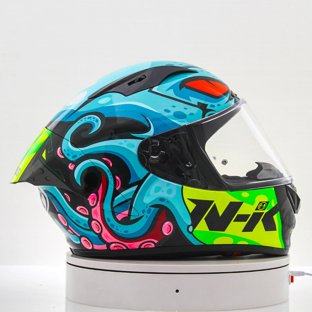 NHK GP-R Tech Race Helm Octopus Black/Tosca - Image 5