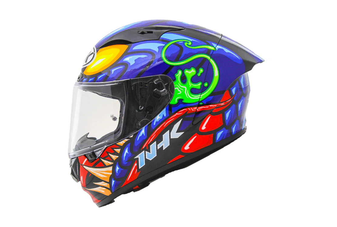 NHK GP-R Tech Race Helm Reptile Black/Blue