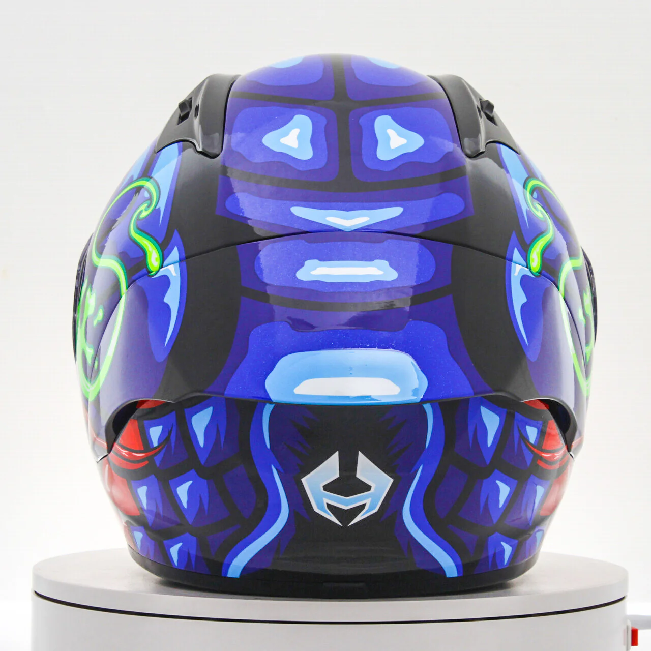 NHK GP-R Tech Race Helm Reptile Black/Blue - Image 6