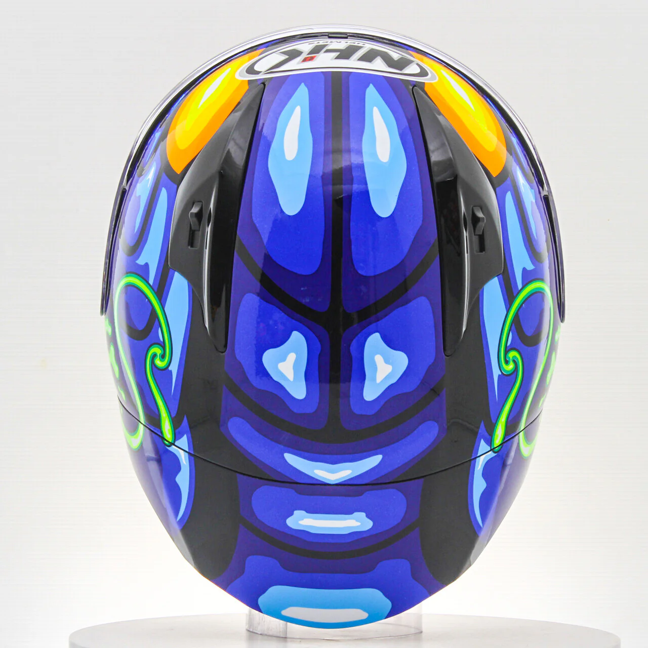 NHK GP-R Tech Race Helm Reptile Black/Blue - Image 7