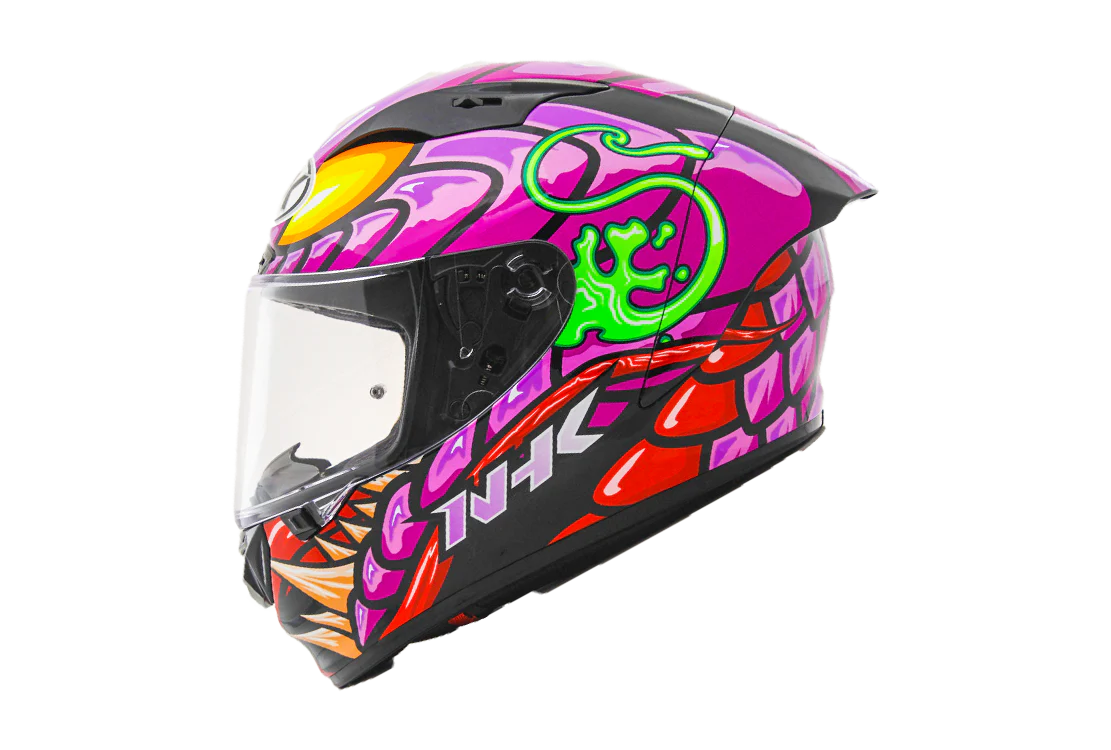 NHK GP-R Tech Race Helm Reptile Black/Pink