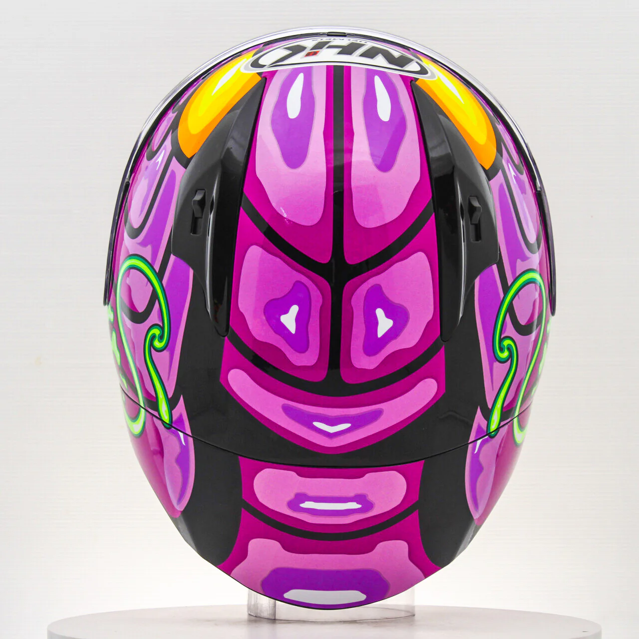 NHK GP-R Tech Race Helm Reptile Black/Pink - Image 6