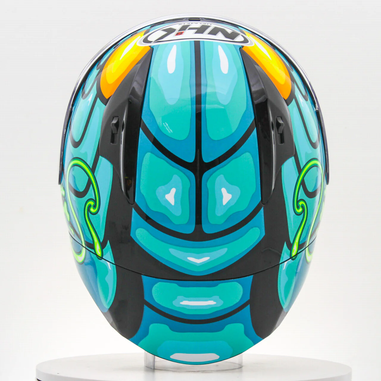 NHK GP-R Tech Race Helm Reptile Black/Tosca - Image 8
