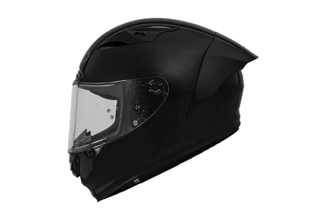 NHK GP-R Tech Race Helm Solid Black Glossy