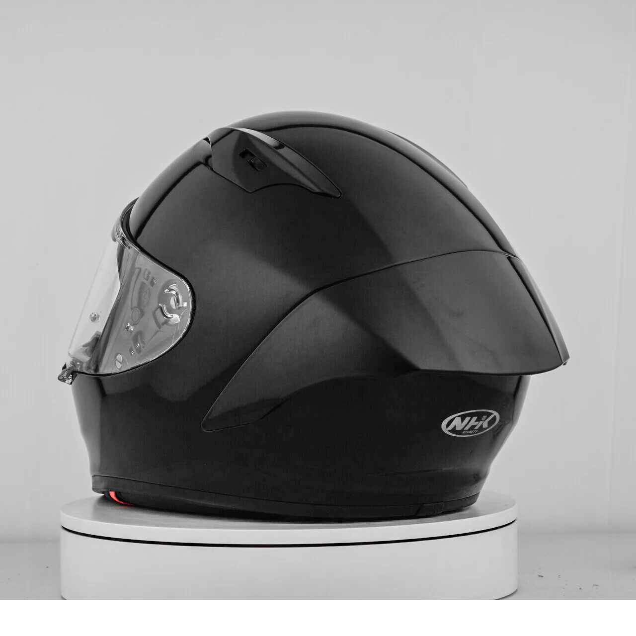 NHK GP-R Tech Race Helm Solid Black Glossy - Image 10