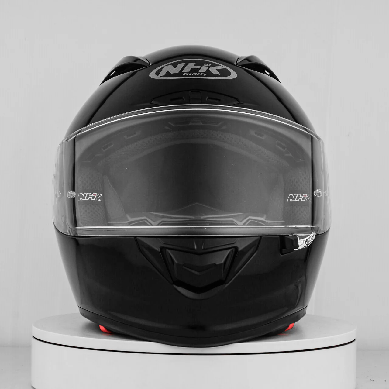 NHK GP-R Tech Race Helm Solid Black Glossy - Image 2