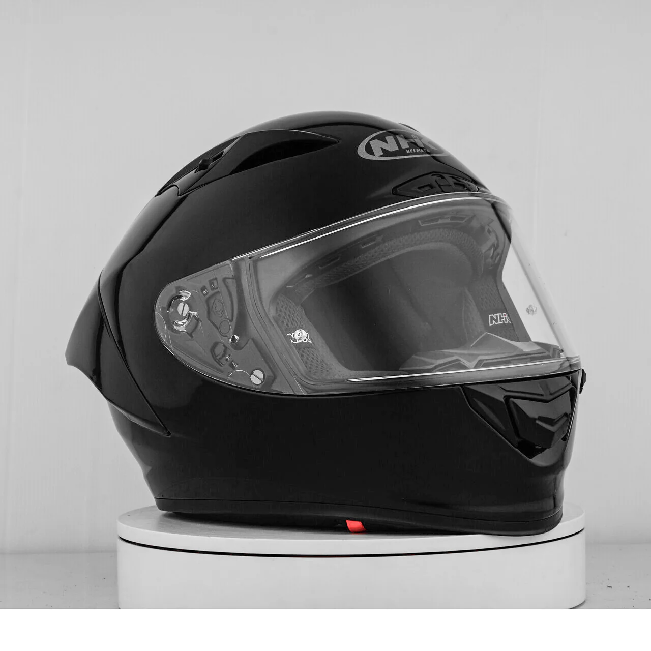 NHK GP-R Tech Race Helm Solid Black Glossy - Image 6