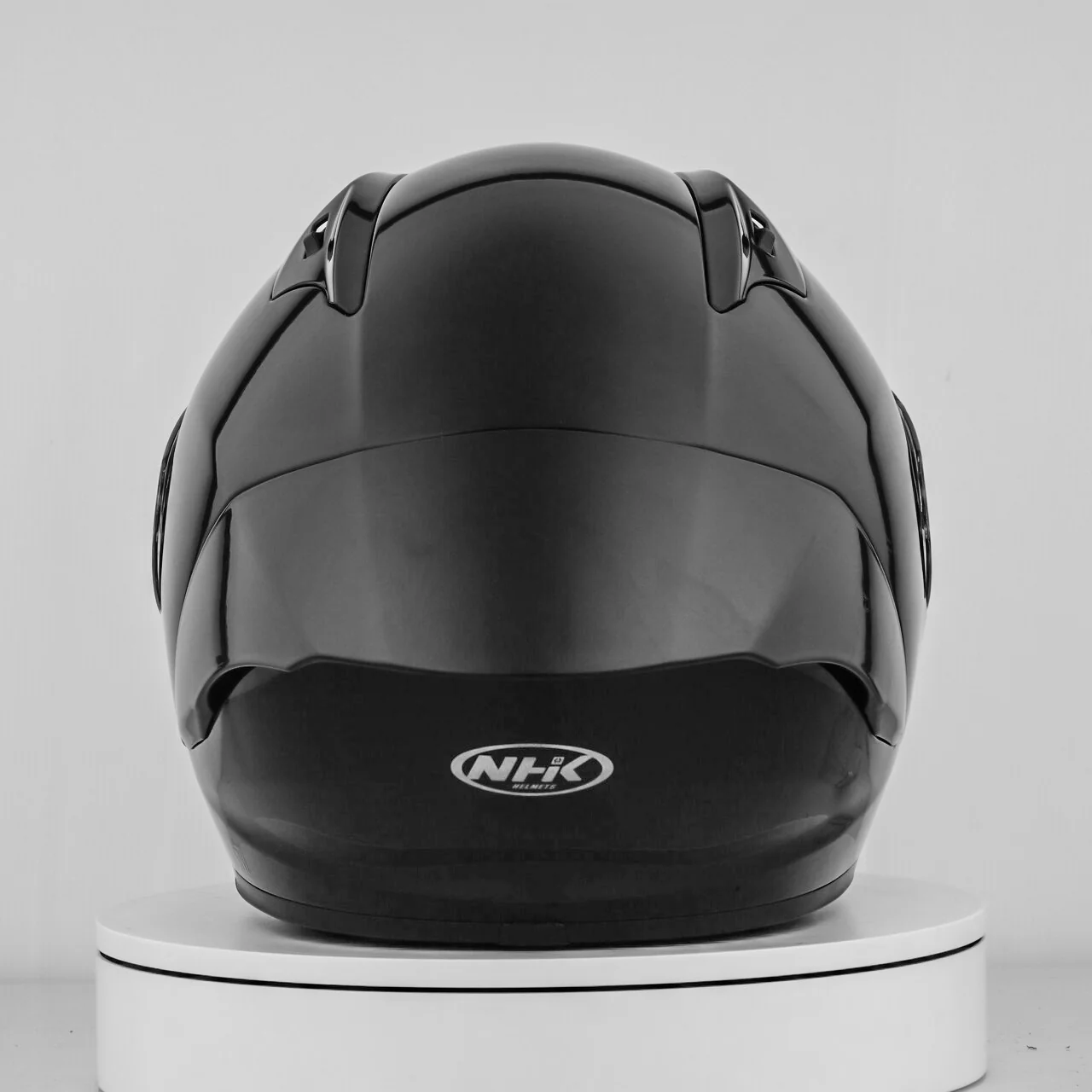 NHK GP-R Tech Race Helm Solid Black Glossy - Image 9