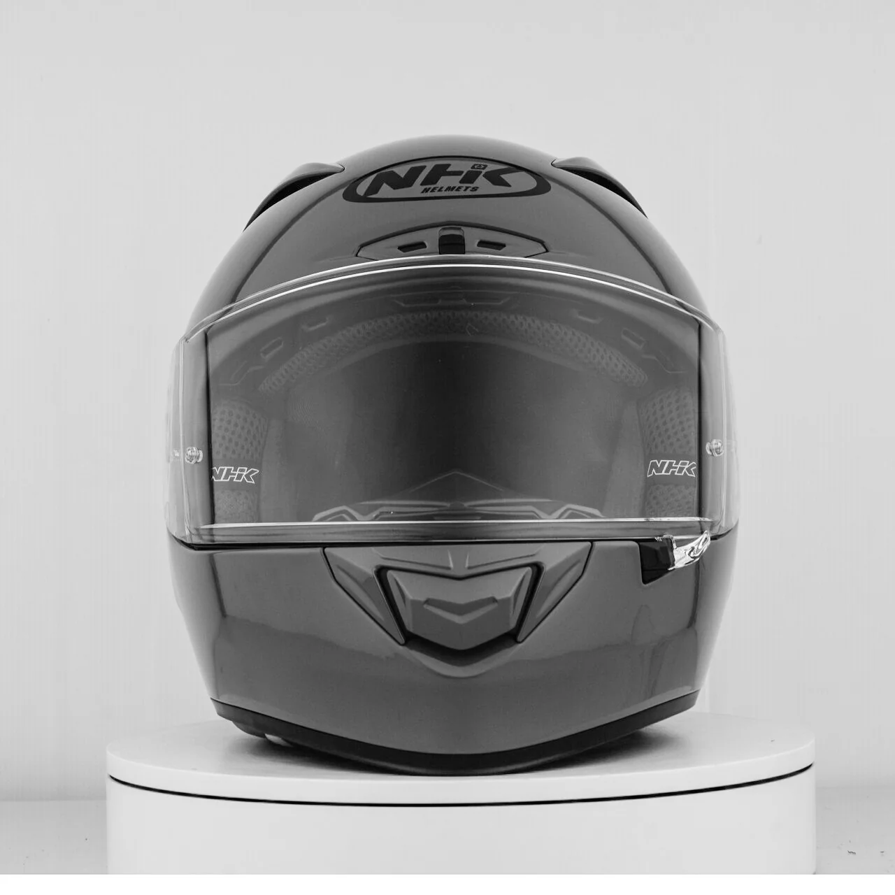 NHK GP-R Tech Race Helm Solid Dim Grey Glossy - Image 2