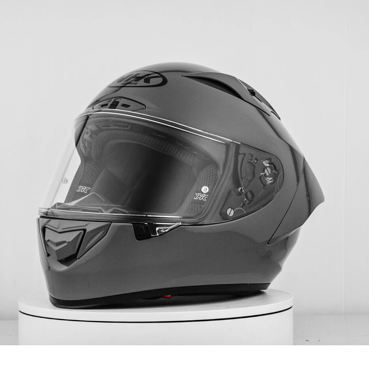 NHK GP-R Tech Race Helm Solid Dim Grey Glossy - Image 5