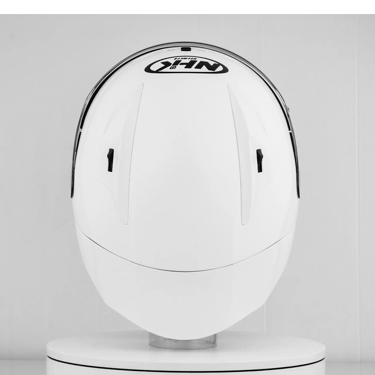 NHK GP-R Tech Race Helm Solid White Glossy - Image 10