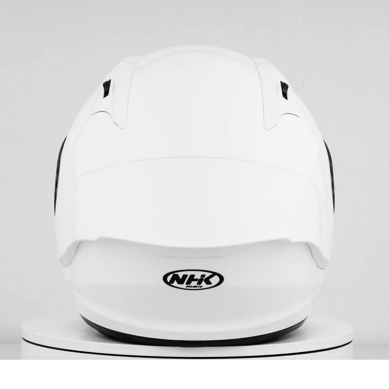 NHK GP-R Tech Race Helm Solid White Glossy - Image 8