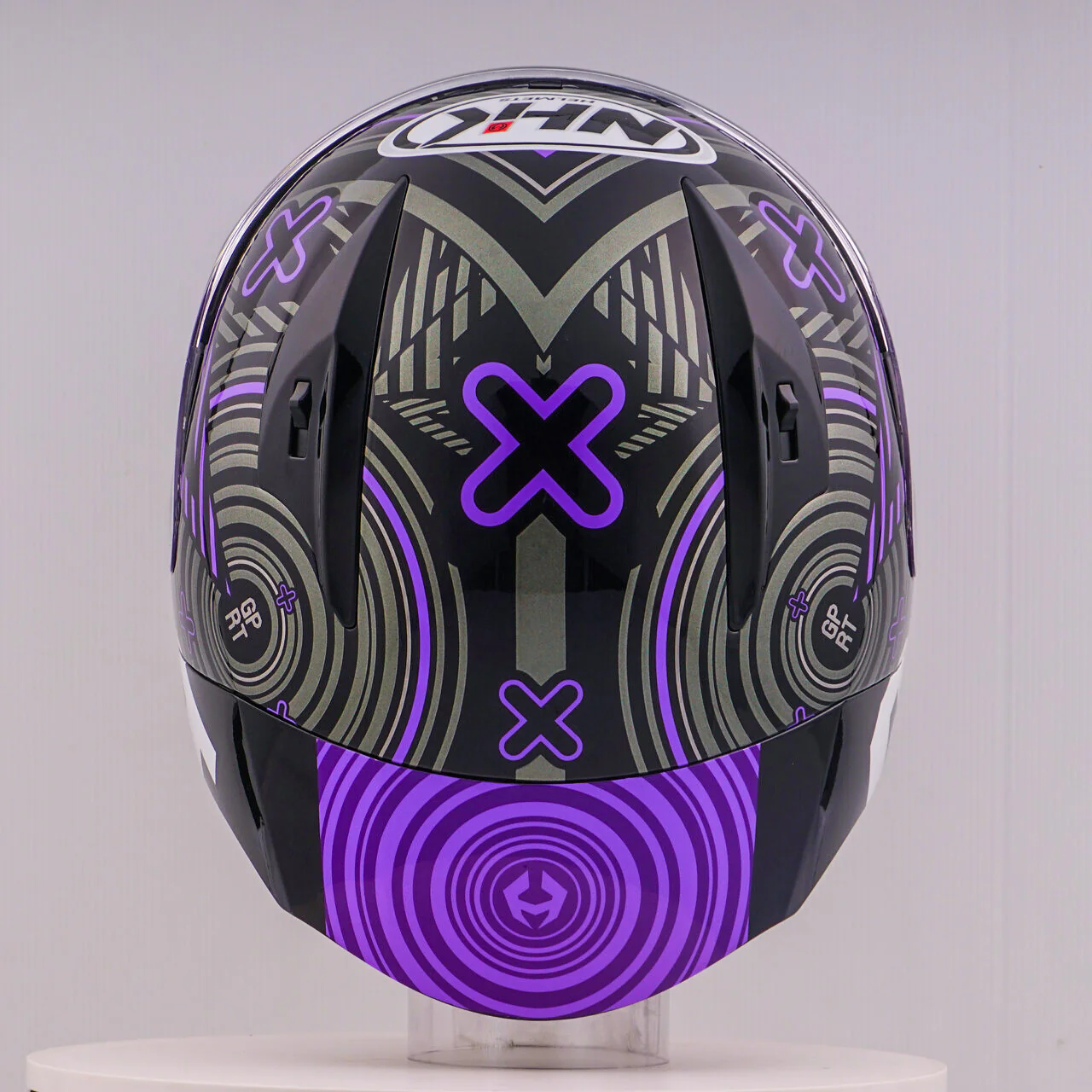 NHK GP-R Tech Race Helm Target Black/Purple - Image 11
