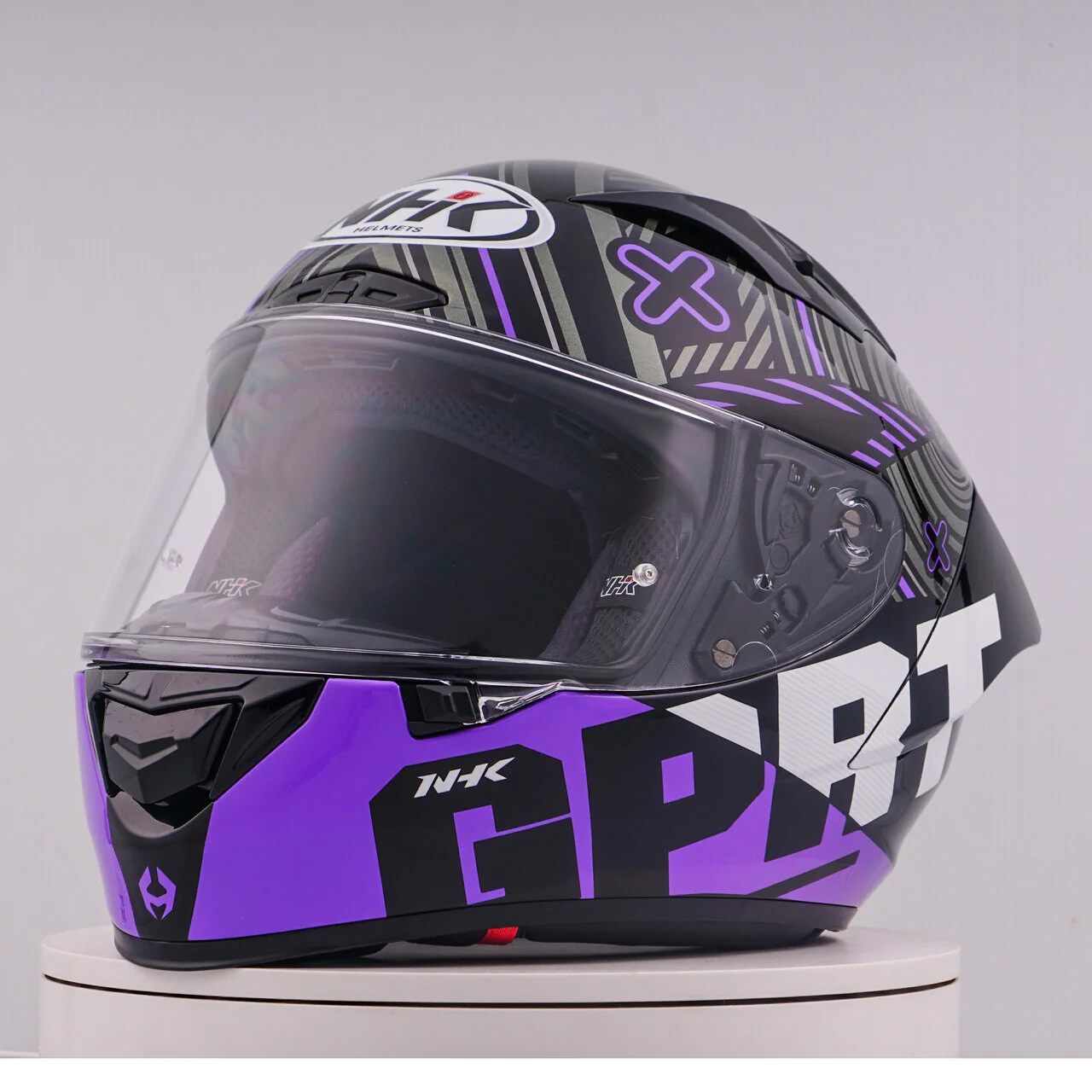 NHK GP-R Tech Race Helm Target Black/Purple - Image 5