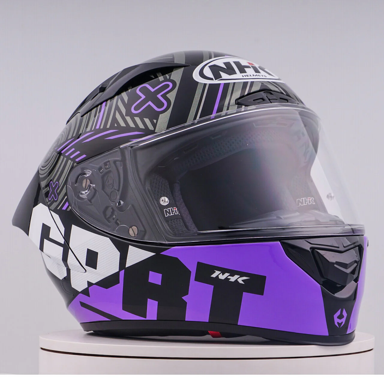 NHK GP-R Tech Race Helm Target Black/Purple - Image 6