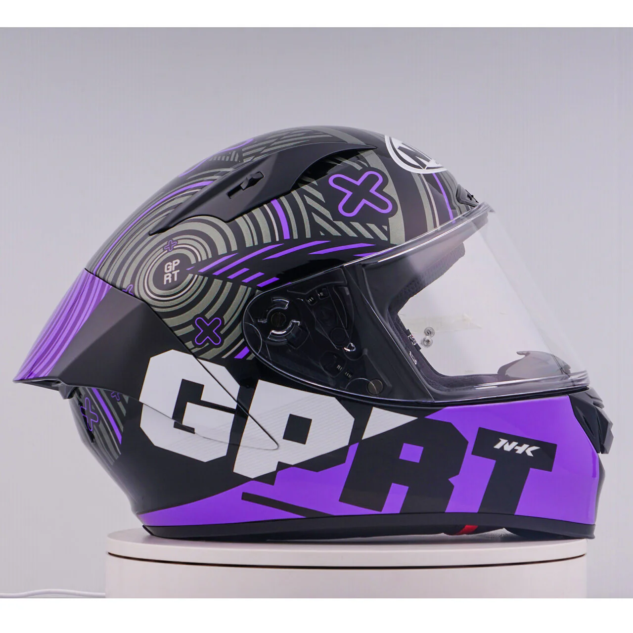 NHK GP-R Tech Race Helm Target Black/Purple - Image 7