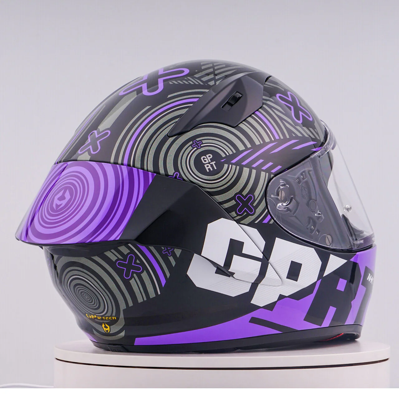 NHK GP-R Tech Race Helm Target Black/Purple - Image 8
