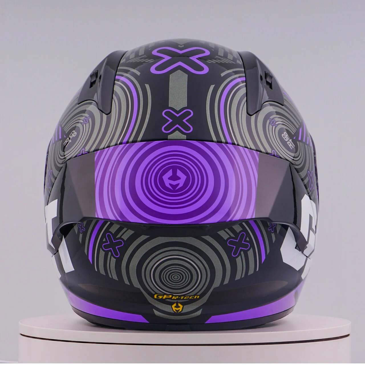 NHK GP-R Tech Race Helm Target Black/Purple - Image 9