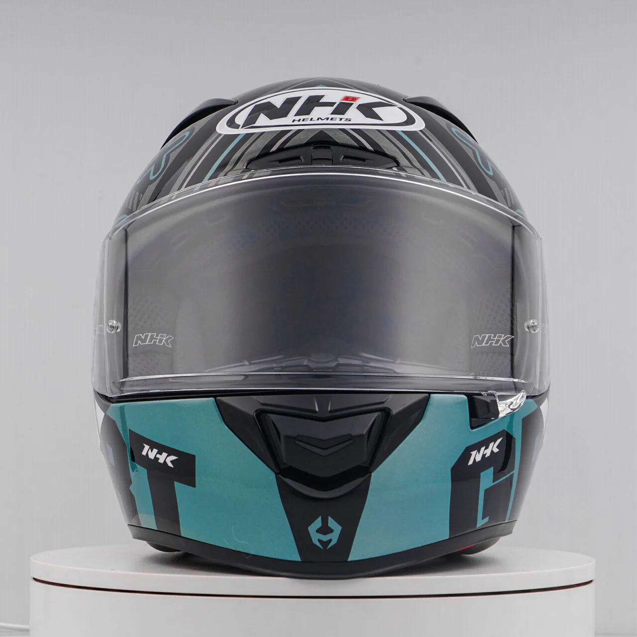 NHK GP-R Tech Race Helm Target Black/Tosca - Image 2