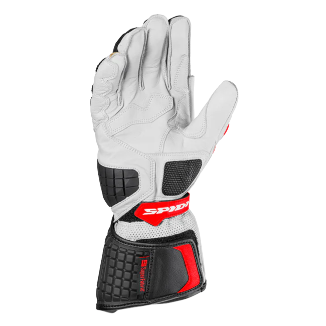 Spidi Carbo Kangaroo Racing Motorrad Lederhandschuhe | Herren | Schwarz-Rot | A216021 - Image 2