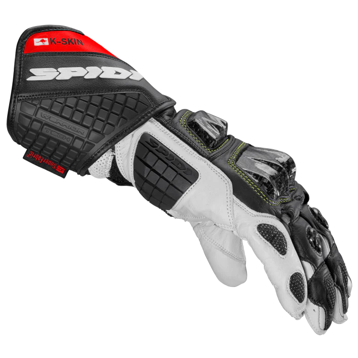 Spidi Carbo Kangaroo Racing Motorrad Lederhandschuhe | Herren | Schwarz-Rot | A216021 - Image 3